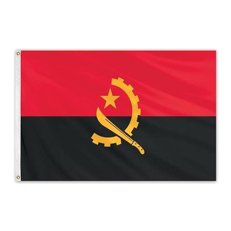 Angola Outdoor Nylon Flag 4'x6'